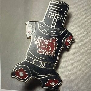 Black Knight enamel lapel pin
